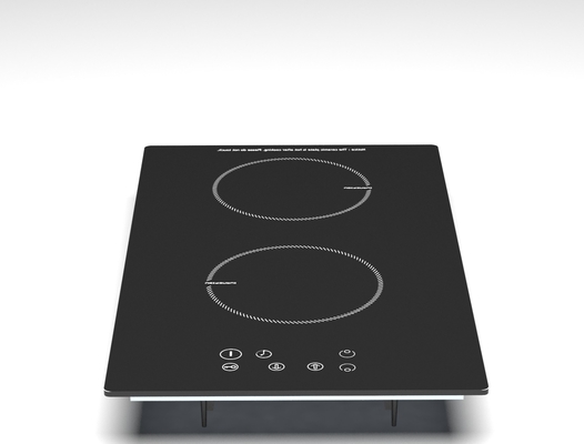 Fornello di induzione sottile eccellente del bruciatore di zona del certificato 2 del CE doppio 1400W e 2000W