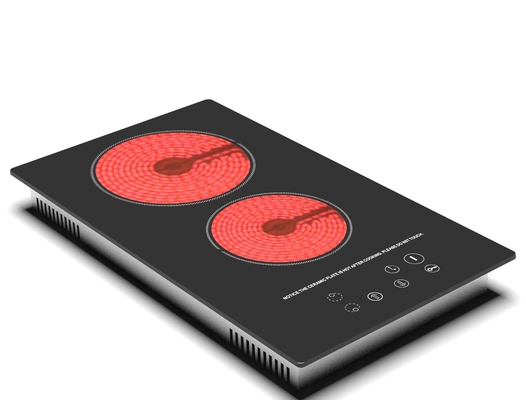 Fornello ceramico infrarosso del doppio bruciatore della cucina con CE, CA 4000W di certificazione 230V dei CB