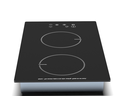 Fornello di induzione elettrico commerciale del bruciatore degli elettrodomestici da cucina doppio 1400W + 2000W