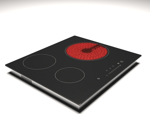 Induzione ibrida Cooktop del bruciatore di Cooktop 6000W tre di comando digitale Per l'annuncio pubblicitario