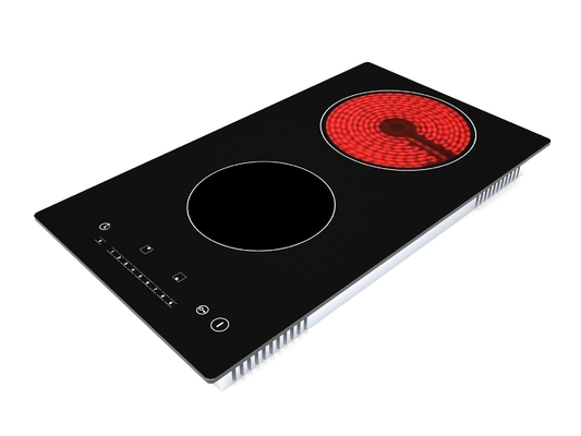 Doppio cooktop dell'ibrido del bruciatore